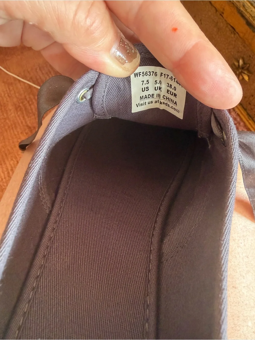 Kate Spade for Keds Glitter Sneakers Women’s Size 7.5 Dark Silver Satin